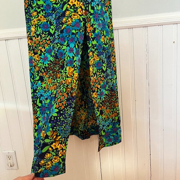 Vintage Union Made Cross Halter Floral Maxi Dress, Size XS - Picture 4 of 14